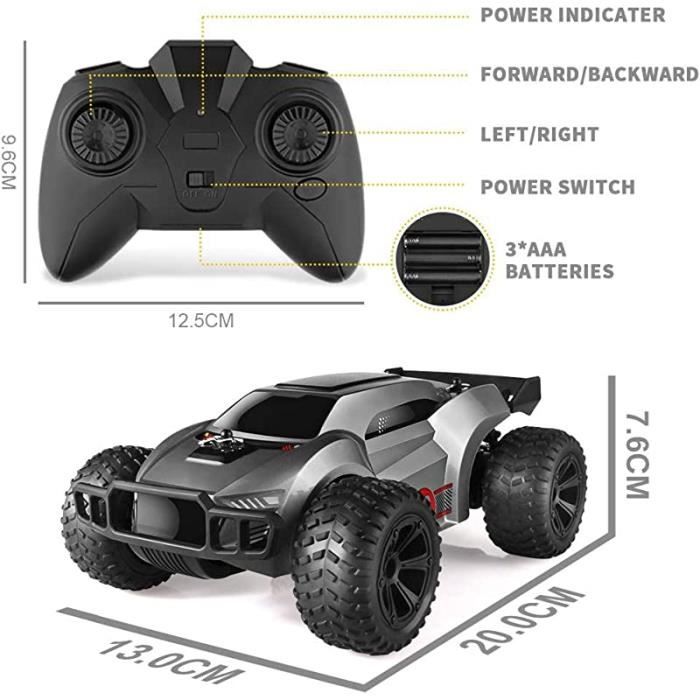 Voiture Telecommandee Tout Terrain Jouet Rechargeable Voiture Jouet Enfants 3 12 Ans pour Garcon Fille Ado Jeu Interieur Cadeau Cdiscount Jeux Jouets