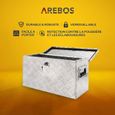 AREBOS Boîte à Outils Boite de Rangement Transport Box Truckbox | Aluminium | 60 x 25 x 30 cm | 40L | Verrouillage avec 2 Clés-2