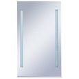 🦈🦈5084Magnifique Elégant - Miroir de Salle de Bain Mural - Miroir LED Lampe de Miroir Éclairage Salle de Bain Toilette - avec étag-2