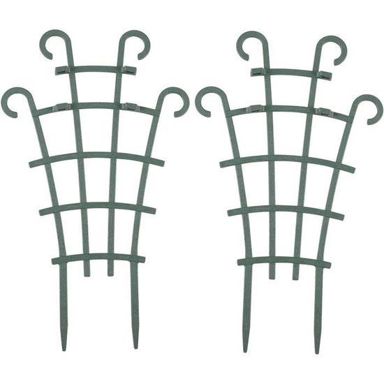 6 Treillis Plantes Grimpantes Vert Foncé - Support Jardin Intérieur/extérieur