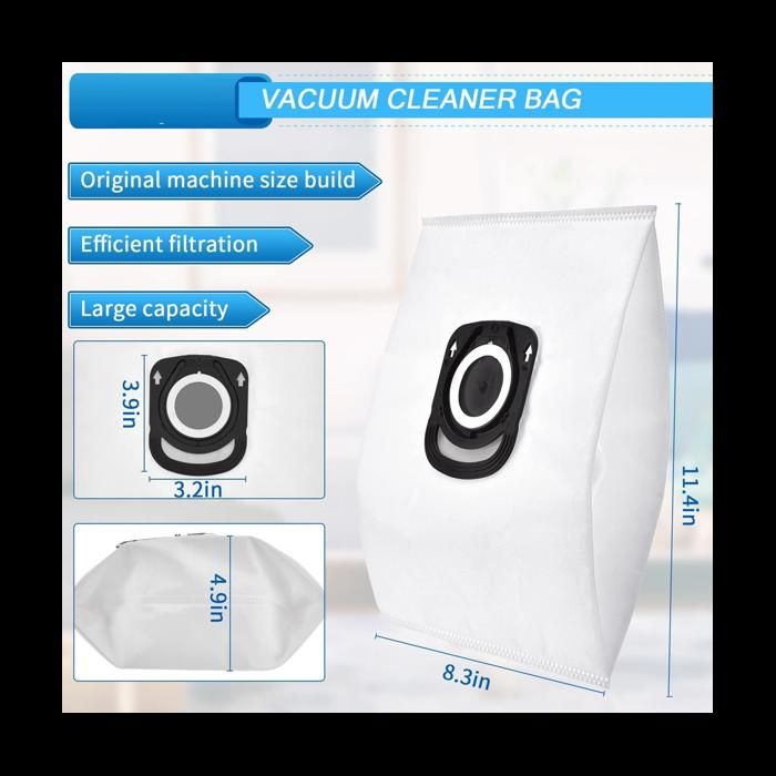 12 Sacchetti Pe Rowenta ZR200720 ZR200520 Aspirapolvere, Compatibile Con Rowenta - Foto 3