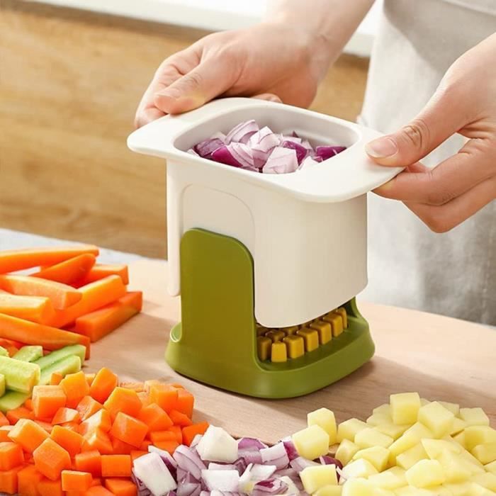 Coupe-légumes Manuel 14 En 1 Avec 7 Lames - Découpe En Dés, Râpe, Trancheuse Pour Oignons, Carottes, Pommes De Terre - Accessoire Cuisine Pratique - 7