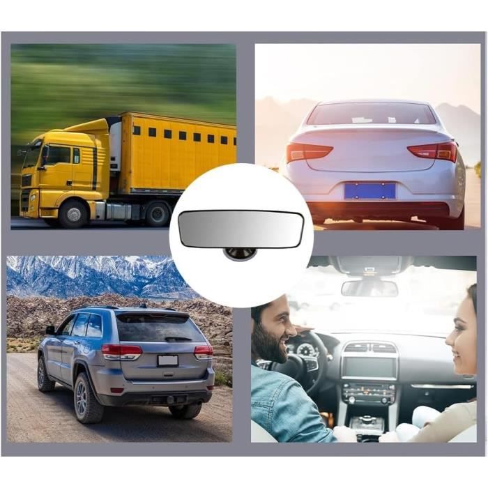 Rétroviseur Intérieur Universel Conduite Accompagnée - Miroir Auto 200x60mm Avec Ventouse Puissante