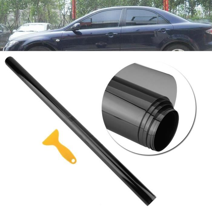 Film Teinté Vinyle Pour Phares Voiture - 30x180cm, Noir Foncé, Protection Anti-rayures - 10