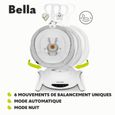 Balancelle et  Nacelle Bébé Électrique 360° - LIONELO Bella Set - Léger - 12 mélodies - 6 modes de balancement - Télécommande-3