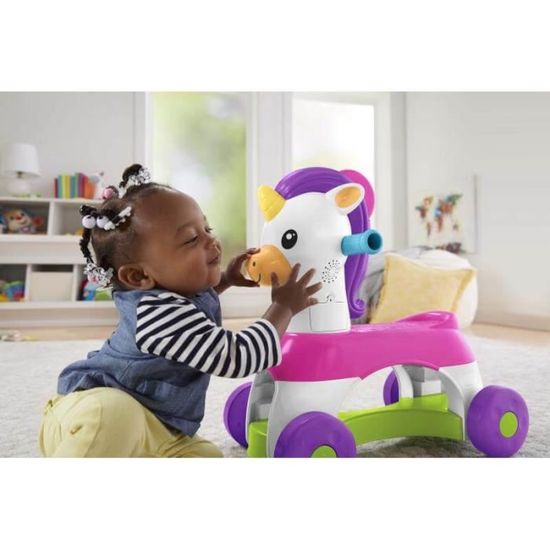Fisherprice Nouveau Porteur Licorne Balade Musicale Jouets 1er Age Un Porteur Pour Ameliorer L Equilibre De L Enfant Cdiscount Jeux Jouets