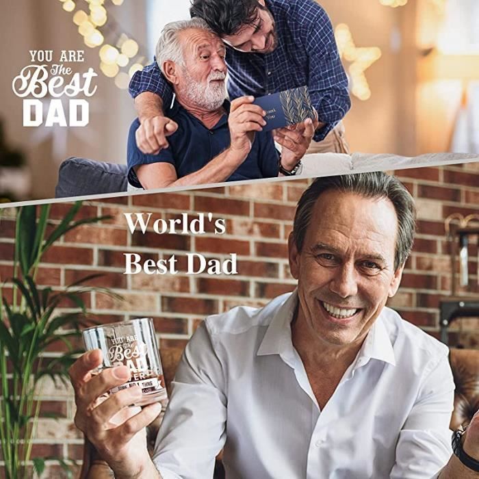 Verre à whisky photo personnalisé pour la fête des pères, verres à