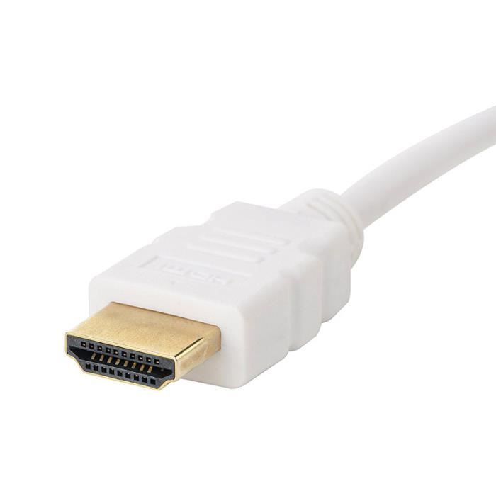 Qiilu Adaptateur VGA vers HDMI Convertisseur d'adaptateur de câble audio  vidéo 1080P HD VGA vers HDMI avec câble USB pour - Cdiscount Informatique