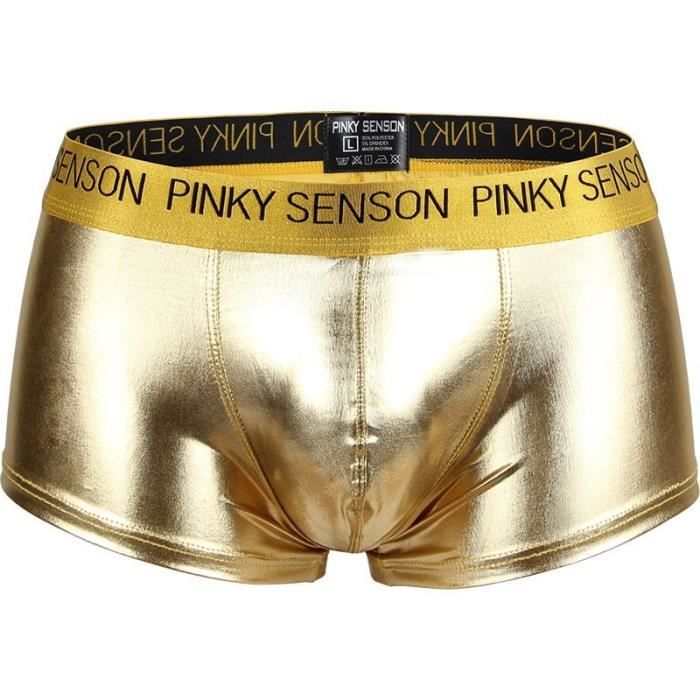 Boxer brillant pour hommes Type Silver Faux cuir dore Performance Couleur blanche Blanc Cdiscount Pret a Porter