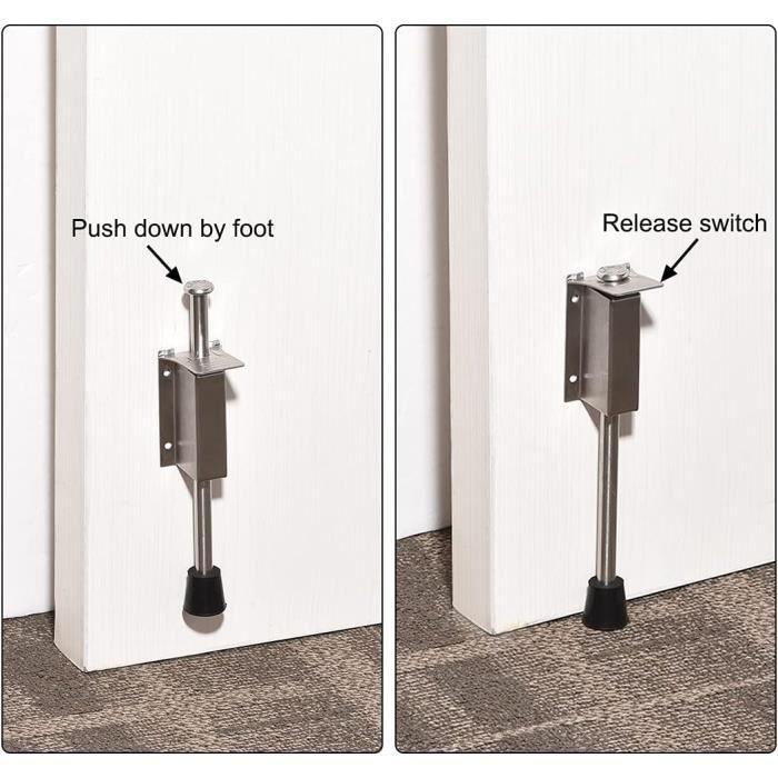 Butée Porte Acier Inox Support Porte Télescopique À Ressort Arrêt Et ...