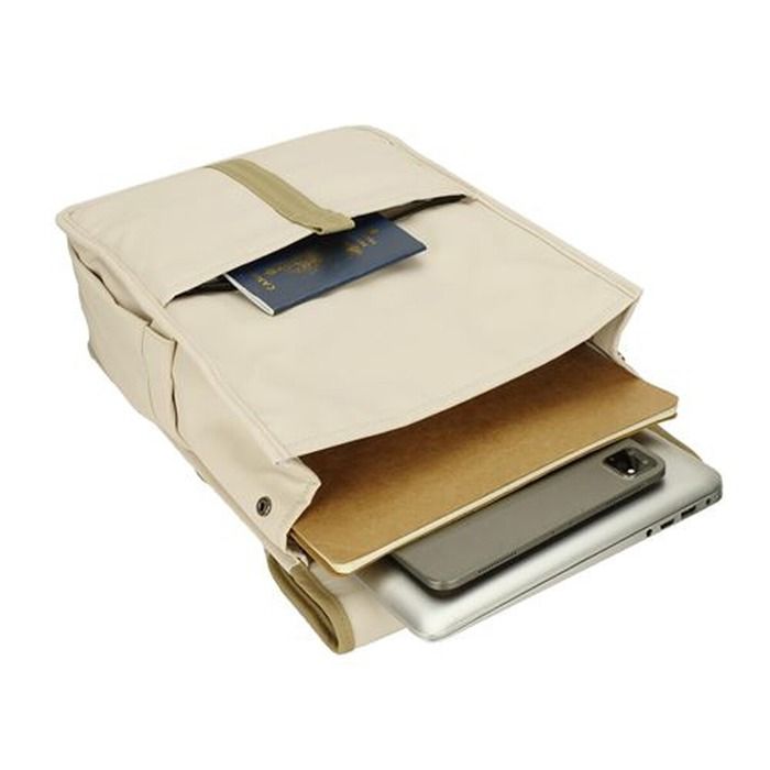 ODWTMRK Sacoche Ordinateur Portable 13-14 Pouces Beige Clair - Sac Bandoulière Business Avec Poches