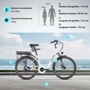 Vélo électrique De Ville Eleglid Noir - Occasion, 25 Km/h