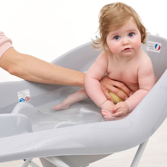 Thermobaby® Transat de bain enfant Babycoon, gris charme
