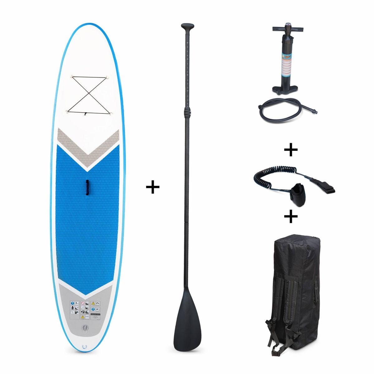 Pompe Double Action Sac de Transport SIMPLE PADDLE Stand up Paddle Gonflable Leash Pack Complet livr/é avec Pagaie