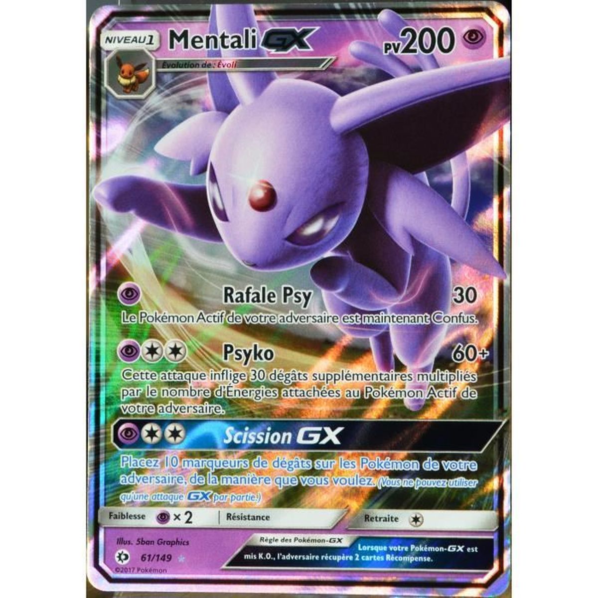 Carte Pokemon 61 149 Mentali Gx 0 Pv Sm1 Soleil Et Lune Achat Vente Carte A Collectionner Cdiscount