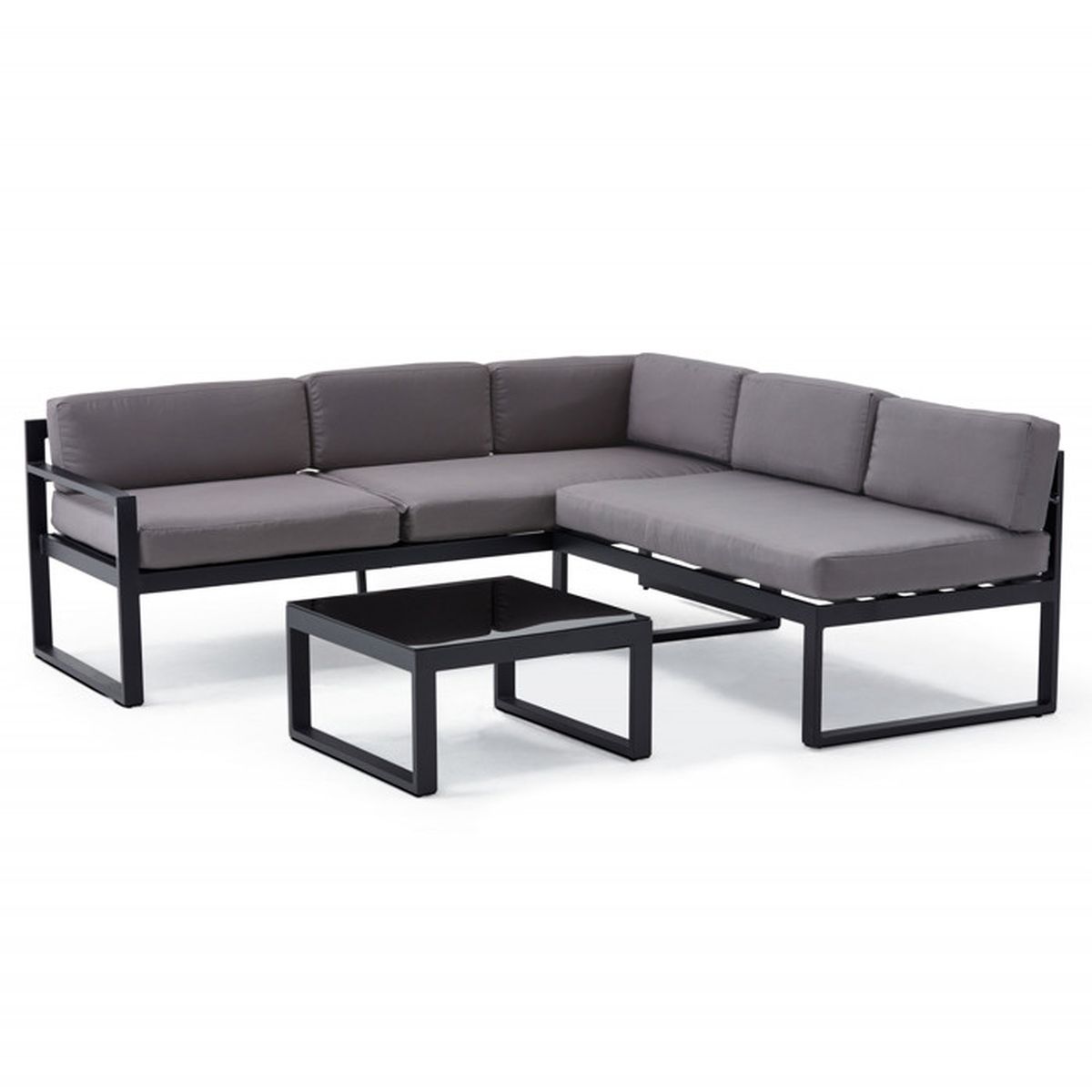 Salon De Jardin 5 Places En Aluminium Avec Banquette Baculante