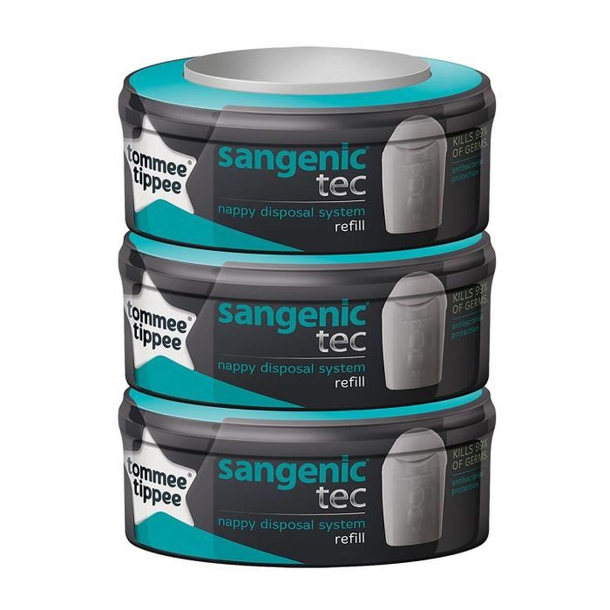 Recharge Sangenic Pour Poubelle à Couches Tommee Tippee - Lot De 9 - Emprisonne Les Odeurs Et Les Microbes - 10