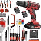 MAGICFOX Perceuse Visseuse Sans Fil 36V, Visseuse Devisseuse San Fil 40N.m couple Max, 2 Vitesses, avec 100 Accessoires, 2 Batteries