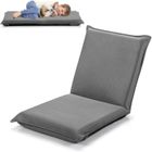 RELAX4LIFE Chaise de Sol Pliante avec Dossier Réglable en 6 Positions, Tatami pour Lire & Jouer dans Salon/Chambre/Bureau, Gris