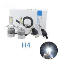 Ampoules Phare LED H4 Mini C6 72W 3800lm 6000K - 12/24V Longue Durée de Vie
