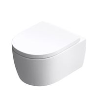 Mai & Mai WC suspendu sans bride en céramique blanc toilette mural complet abattant avec frein de chute A106