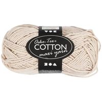 Pelote de fil de coton - Oeko-Tex Cotton Maxi - Plusieurs coloris disponibles - 80-85 m - 50 g Sable