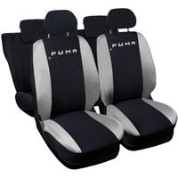 Housses de siège compatibles avec Puma, bicolore Noir / Gris Clair