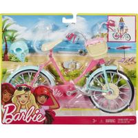 Coffret Bicyclette Barbie - Velo avec accessoires - Blanc - Barbie Collection - Pour Fille de 3 ans et plus