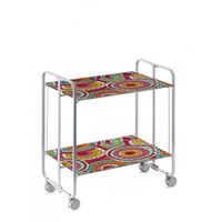 Table roulante pliante - DON HIERRO - Châssis gris aluminium - Métal - Contemporain - Design