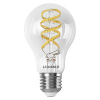 LEDVANCE Ampoule LED SMART+ WIFI, transparente, 4,8W, 470lm, forme classique culot E27, multi couleurs et lumière blanche,