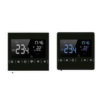 Thermostat de plancher chauffant Touche tactile Écran LCD ultra-fin et WiFi Commande vocale Noir-Ba