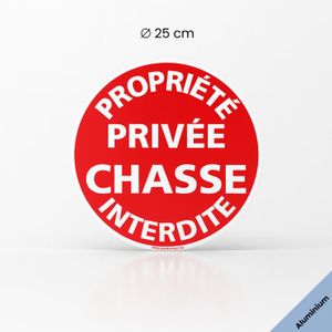 Schild 'Privatgrund – Jagd Verboten' | Größe 330 Mm | Aus PVC Oder Aluminium | Hergestellt In Frankreich