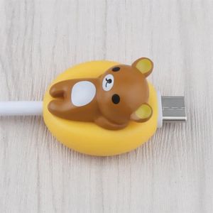 ENROULEUR yq ours brun--Protecteur de Câble USB Type C, Enrouleur de Chargeur Mignon, Dessin Animé, Kawaii