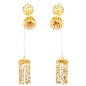 Touchstone traditionnel Tribal Gypsy indien Jewellery-afghani Boh/ème Chaand Baali Lune Th/ème Designer Chandelier Boucles doreilles pour femmes en oxyd/é Argent/é.