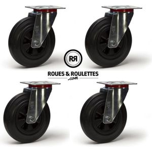 4 X meubles rôles roulettes W avec plaque roue blanc 32 mm NEUF roues fixes roues pivotantes 