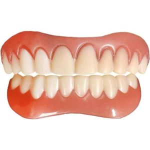 SOIN BLANCHIMENT DENTS Fausse Dents Haut et Bas Prothese Dentaire Amovible Haut et Bas Dentier pour Inférieure et Supérieure Réparez rapidement vos d 8f926