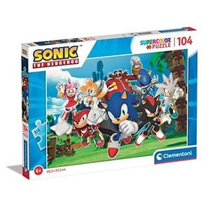 PUZZLE Puzzle Enfants Clementoni Supercolor Sonic - 104 Pièces - Dessins animés et BD