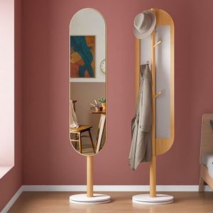 Miroir placard de salle bain NEON en bambou verni