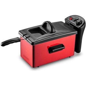 FRITEUSE ELECTRIQUE Friteuse semi-pro inox grand volume 3L rouge KFRY 