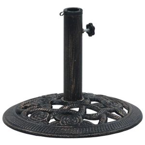 DALLE - PIED DE PARASOL Socle de parasol Noir et bronze 9 kg 40 cm Fonte M