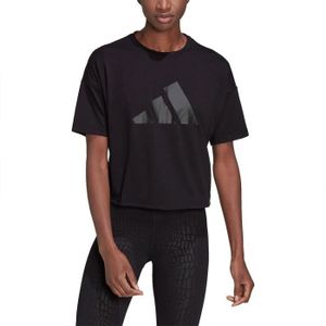 T-SHIRT Adidas W I 3 Bar Tee 2 T-Shirt, Noir, XS Femme