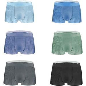 BOXER - SHORTY Lot de 6 Boxer Homme soie glace caleçon homme sans