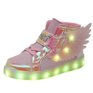 Manadlian Sneaker Bébé Enfants Toddler Fleur Enfants Bébé Coeur Chaussures LED Allument des Baskets Lumineuses LED Chaussures Chaussures de Sport