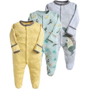 COMBINAISON Pyjama pour Bébé Lot de 3 Combinaison en Coton Gar
