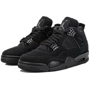 CHAUSSURES BASKET-BALL Air jordan 4 Black Cat 2020 Edition Mid - top rétro chaussures de basket - ball noir