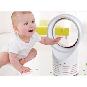 VENTILATEUR Ywei Ventilateur sans pâle silencieux sécuritaire pour bébé refroidisseur Ventilateur à la maison Ventilateur de bureau Rond Blanc