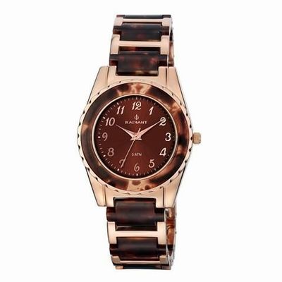 Montre Femme RADIANT RA464203 - Boîtier Acier Rose Doré 34 Mm - Bracelet Acier - Quartz - Style élégant Doré/blanc