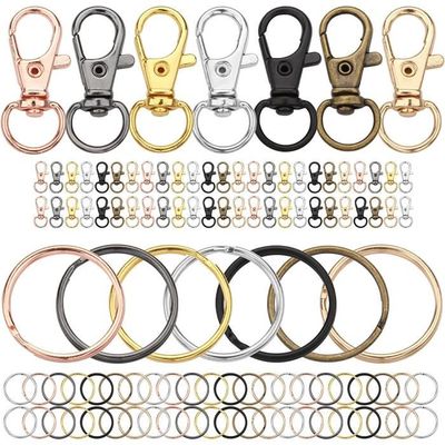 Lot De 30 Mousquetons Pivotants Inox Et Anneaux Porte-clés - Petits Fermoirs Robustes Pour Organisation Ou DIY - 5