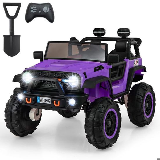 Voiture Électrique Enfant FINOOS Jeep Willy's Army 24V - 3 Places, Télécommande 2,4GHz | 4x4