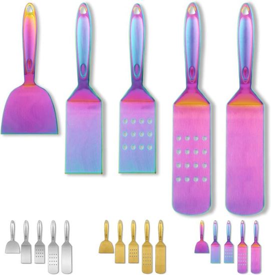 Pelle Multi-Usages En Acier Inoxydable 19x18cm - Pour Plancha, Barbecue, Cuisine - Manche Résistant Chaleur